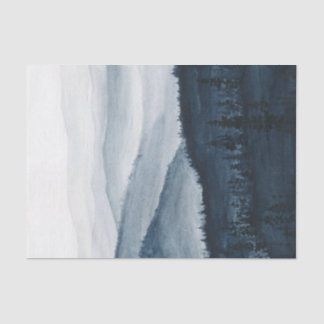 Papel De Seda Florestas de cor azul-clara moída colinas paisagem