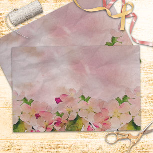 Papel De Seda Florestas Românticas de Pastel Aquarelas