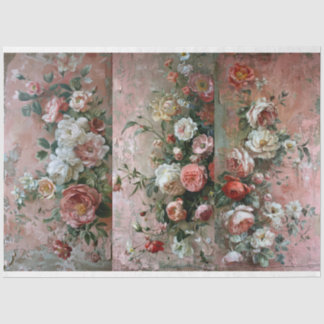 Papel De Seda Florestas Rosa Pintadas Para Design De Painéis De