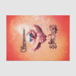 Papel De Seda Flórida cortante flamingo acolhendo o verão, f