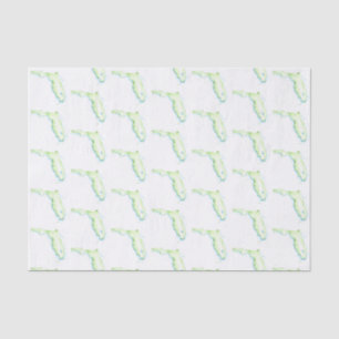 Papel De Seda Florida Map Watercolor Pattern Beach