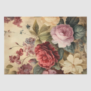 Papel De Seda Flórida vítrea com cores ricas Bloom Eterno