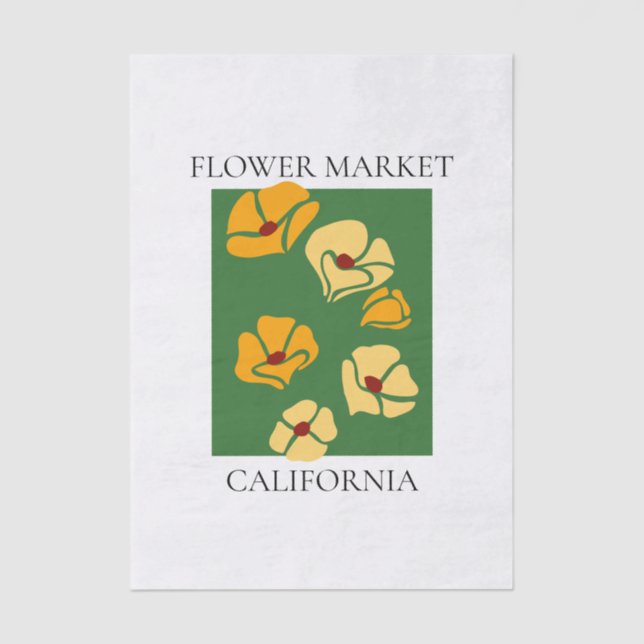 Papel De Seda Flower Market - California (Frente )