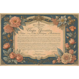 Papel De Seda Flower poem postcard 4 decoupage tissue paper