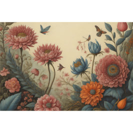 Papel De Seda Flower poem postcard 8 decoupage tissue paper