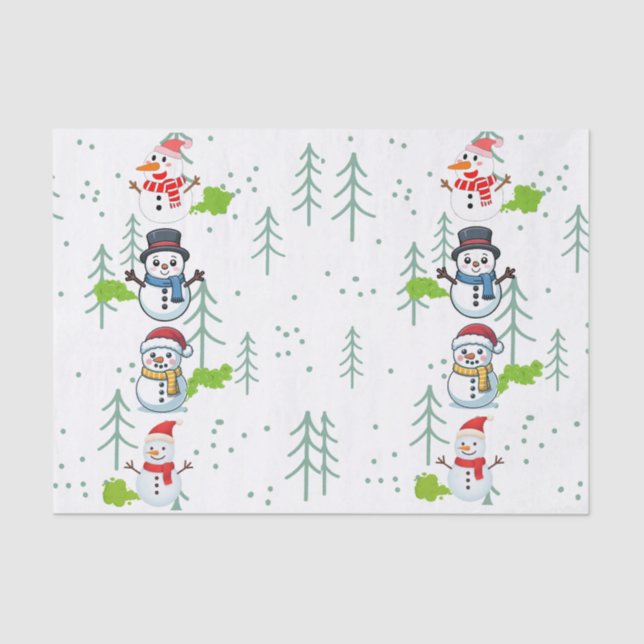Papel De Seda Fluffy Farts Funny Snowman (Frente )
