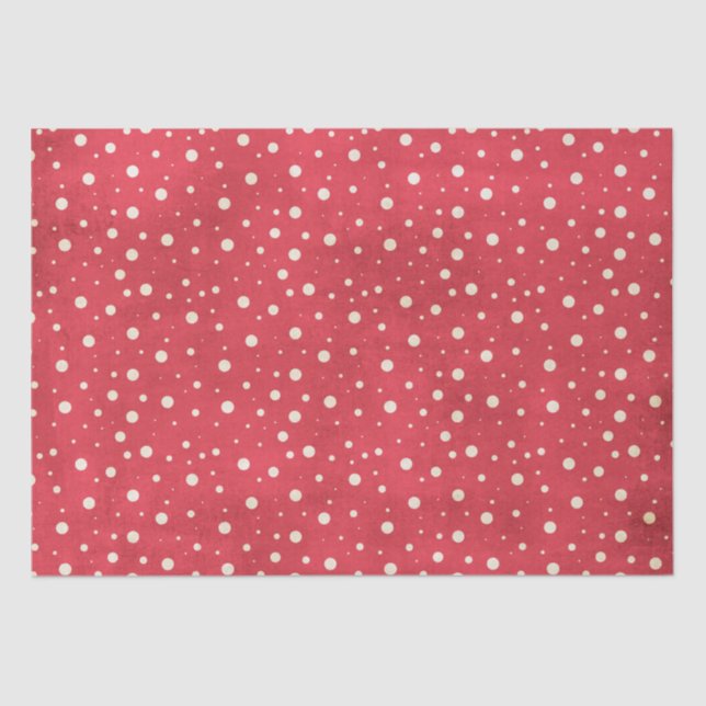 Papel De Seda Flurries de neve em vermelho (Frente )