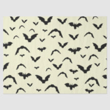 Flying Bats on Yellow Tissue Paper