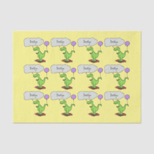 Papel De Seda Fogo giro em forma de cartoon verde e engraçado