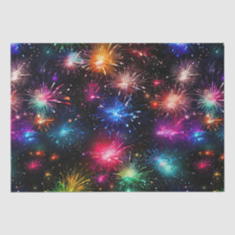 Papel De Seda Fogos de Artifício Elegantes Arco-íris em Fundo Pr
