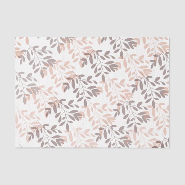 Papel De Seda Folha botânica floral abstrata moderna (Frente )