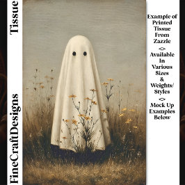 Papel De Seda Folha Caprichosa Fantasma em Flores Silvestres DV6