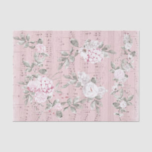Papel De Seda Folha de cinzas de flores rosa