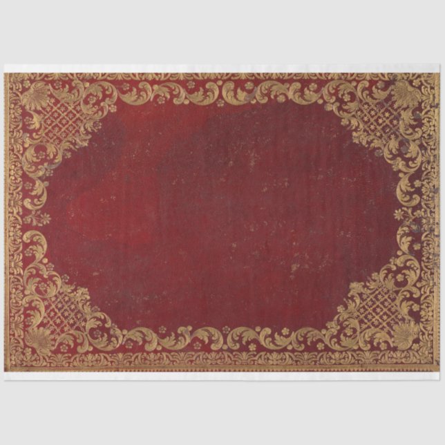 Papel De Seda Folha de Cobrir do Livro Vermelho com Distância (Frente )