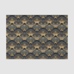 Papel De Seda Folha de Deco de arte em ouro preto-branco