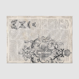 Papel De Seda Folha de Decoupage das coisas efêmeras
