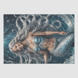Papel De Seda Folha de Dissociação da Sereia do Ártico Prateado