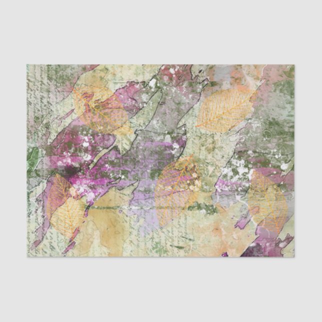 Papel De Seda Folha de Folha Laranja Dourada Folha Folha de Folh (Frente )