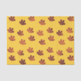 Papel De Seda Folha de Maple (Design 38 Série Amarelo/Laranja)