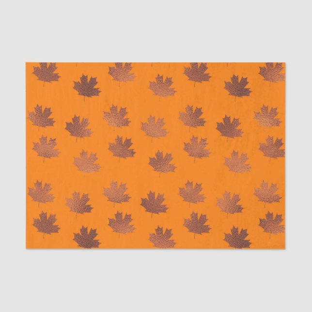 Papel De Seda Folha de Maple (Design 39 Série Amarelo/Laranja) (Frente )