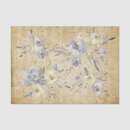 Papel De Seda folha de música floral vintage