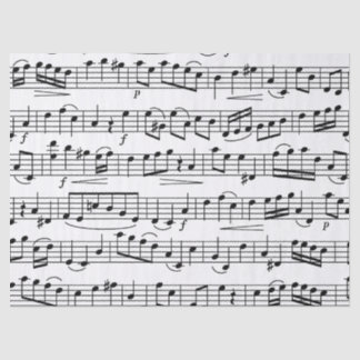 Papel De Seda Folha de notas de música Disoupage Tecido