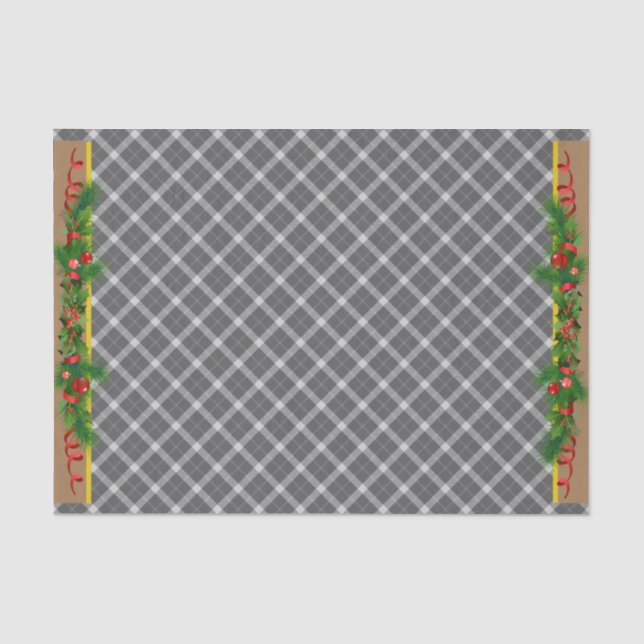 Papel De Seda Folha de presente de XADREZ CHRISTMAS (Frente )