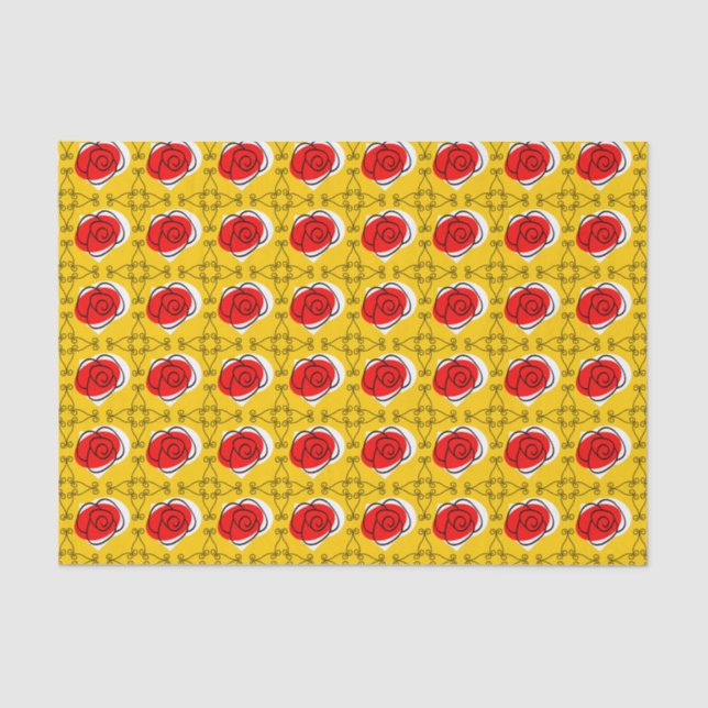 Papel De Seda Folha de Rosa para Cantos de Espanha (Frente )