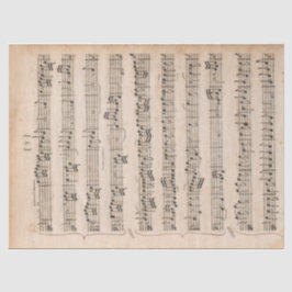 Papel De Seda Folha Música Vintage Folha Colagem de Colchetes Ma