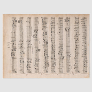 Papel De Seda Folha Música Vintage Folha Colagem de Colchetes Ma