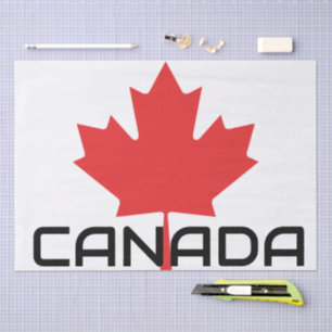 Papel de Seda Folha Vermelha de Bordo Canadense – 