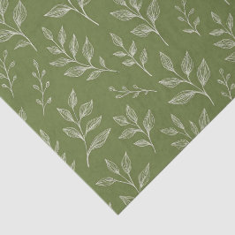 Papel De Seda Folhas Botânicas