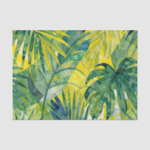 Papel De Seda Folhas da Selva Tropical da Palmeira Monstera