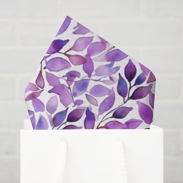 Papel De Seda Folhas de ametista (Sacola de presentes)