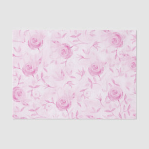 Papel De Seda Folhas de Blush Rosa Rosas Elegantes Descamação do