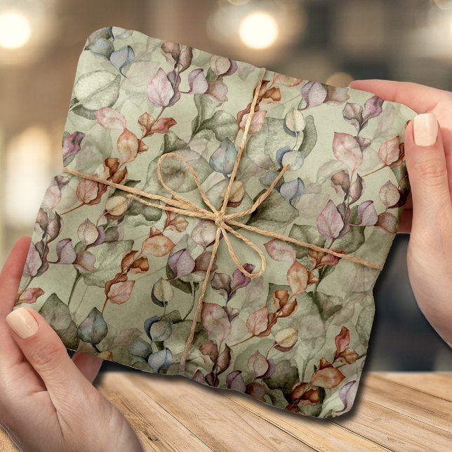 Papel De Seda Folhas de Eucalipto Elegantes (Criador carregado)