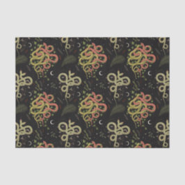Papel De Seda Folhas de Lua Cobras de Duas Faces Assustadoras de