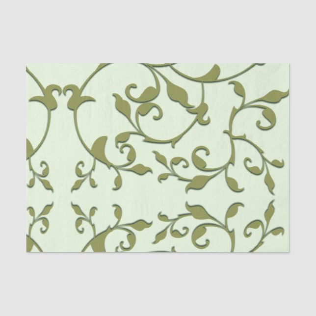 Papel De Seda Folhas de oliveira rolando (Frente )