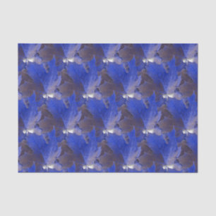 Papel De Seda Folhas de outono Azul