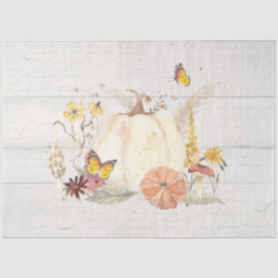 Papel De Seda Folhas de outono Descamação de Cogumelos Pumpkin B