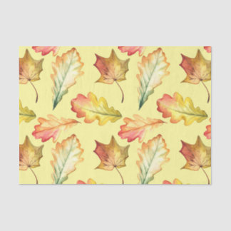 Papel De Seda Folhas de Outono (Design 46 Série Amarela/Laranja)