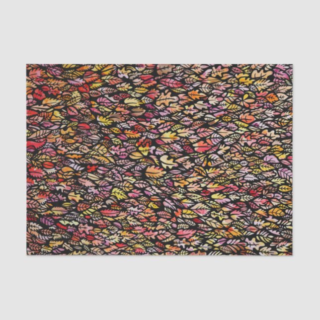 Papel De Seda Folhas de outono do outono (Frente )