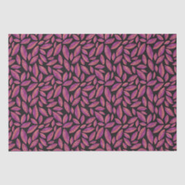 Papel De Seda Folhas de Outono Roxas & Pretas