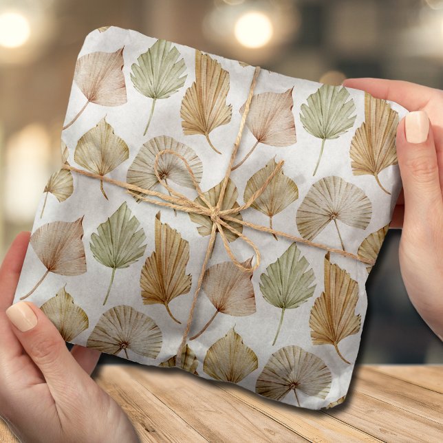 Papel De Seda Folhas de Palm de Aquarela Exótica (Criador carregado)