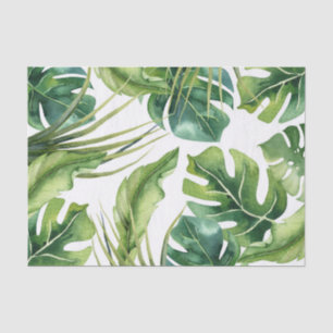 Papel De Seda Folhas de palmeira tropicais elegantes verdes do