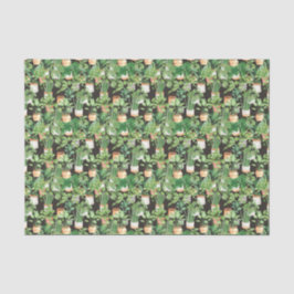Papel De Seda Folhas de Plantas Verdes 2