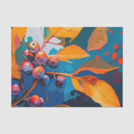 Papel De Seda Folhas de queda pintadas com óleo. Folhagem de out