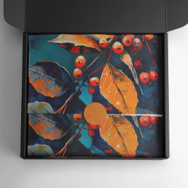 Papel De Seda Folhas de queda pintadas. Folhagem floral