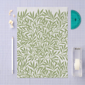 Papel De Seda Folhas de Salgueiro Vitorianas Antigas por William