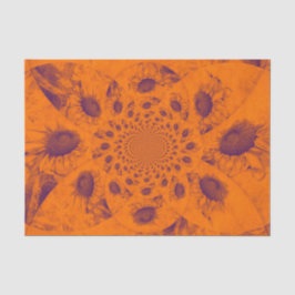 Papel De Seda Folhas de sol Abstrato Laranja Colunas de Outono
